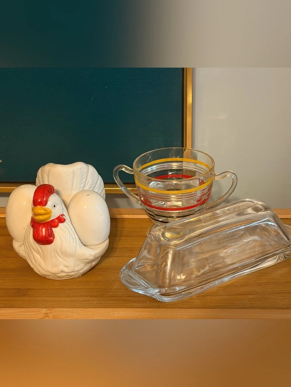 Vintage kitchen bundle! Salt and pepper and napkin holder, sugar dish,butter dis